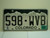2012 COLORADO License Plate 598 WVB