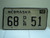 2004 NEBRASKA Dealer License Plate 68 DLR 51