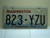 Washington Evergreen State License Plate 823 YZU