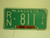 1970 KANSAS 8M Trailer License Plate RN 811