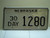 NEBRASKA 30 Day License Plate 1280