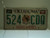 1999 OKLAHOMA Native America License Plate 524 CDQ