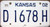 Kansas 2003 Dealer D 1678 H License Plate