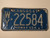1967 KANSAS Midway USA License Plate WY 22584