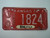1974 KANSAS 8M Truck License Plate JO 1824