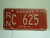 1974 KANSAS License Plate RN 625
