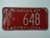 1965 KANSAS Midway USA License Plate MI 648