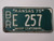 1975 KANSAS Wheat Centennial License Plate BR E 257
