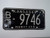 1969 KANSAS Midway USA License Plate BT 9746