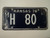 1976 KANSAS License Plate MI H 80