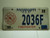 2012 MISSISSIPPI FireFighter Department License Plate 2036F