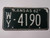 1962 KANSAS License Plate WY 4190