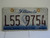 ILLINOIS Land of Lincoln License Plate L55 9754