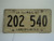 1967 ILLINOIS Land of Lincoln License Plate 202 540