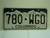 COLORADO License Plate 780 WGO