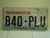 WASHINGTON Evergreen State License Plate 840 PLU