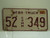 2002 NEBRASKA Commercial Truck License Plate 52 349 1