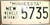 1980's Minnesota New Vehicle In Transit License Plate 5735
