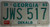 1983 1985 Georgia JWS 517 License Plate