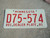 1981 MINNESOTA Dealer License Plate D75 574