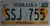 2012 Sep Nebraska License Plate SSJ 755