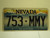 NEVADA Silver State License Plate 753 MMY
