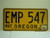 1981 OREGON License Plate EMP 547