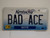 2011 KENTUCKY Unbridled Spirit VANITY License Plate BAD ACE