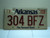 1998 ARKANSAS Natural State License Plate 304 BFZ