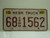 2003 NEBRASKA Commercial Truck License Plate 68 1562 1
