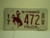 1988 WYOMING Truck License Plate 17 472 AV