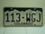 COLORADO License Plate 113 WGJ