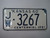 1960 KANSAS 1961 Centennial License Plate JW 3267