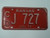 1974 KANSAS License Plate CD J 727