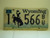 1998 WYOMING Bucking Bronco License Plate 1 566 BG