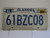 1996 ALABAMA Heart of Dixie License Plate 61BZC08
