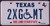 Texas Error Plate Wheelchair Flat