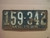DMV Clear 1925 MISSOURI Passenger License Plate YOM Clear 159-342 MO
