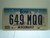 IOWA License Plate 649 MQQ