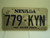 NEVADA Silver State License Plate 7790 KYN