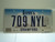 IOWA License Plate 709 NYL