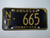 1968 KANSAS Midway USA License Plate NT 665