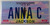 Mississippi Vanity ANNA C License Plate