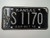 1972 KANSAS License Plate LV S 1170