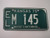 1975 KANSAS Wheat Centennial License Plate EL M 145