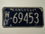 1964 KANSAS License Plate WY 69453