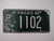 1962 KANSAS License Plate PL 1102