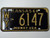 1968 KANSAS Midway USA License Plate WY 6147