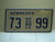 NEBRASKA Mobile Home License Plate 73 AGR 99