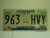 2007 MISSISSIPPI License Plate 963 HVY
